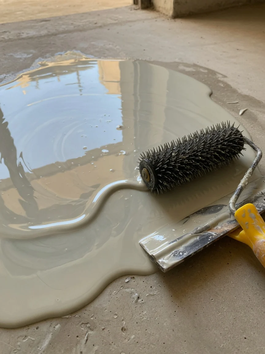 Self-levelling epoxy floor pour in Accra, Ghana — service epoxy self levelling detail accra, Accra Ghana