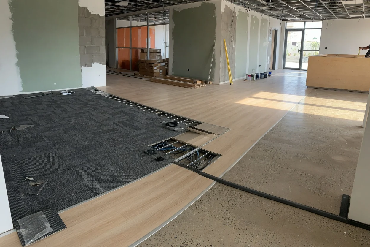 Sols d'aménagement de bureaux à Accra, Ghana — service office fit out flooring accra, Accra Ghana