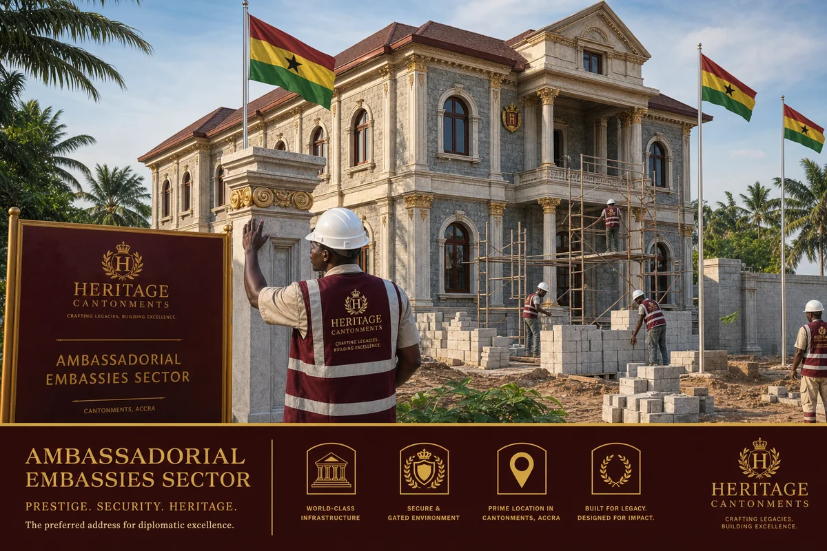Ghana Expert Builders secure ambassadorial residence construction and finishing in Cantonments, Accra