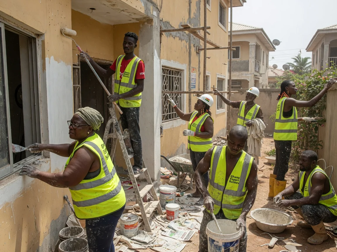 Expert builders at work in Accra — home renovation extension progress east legon accra ghanaexpertbuilders, Accra Ghana