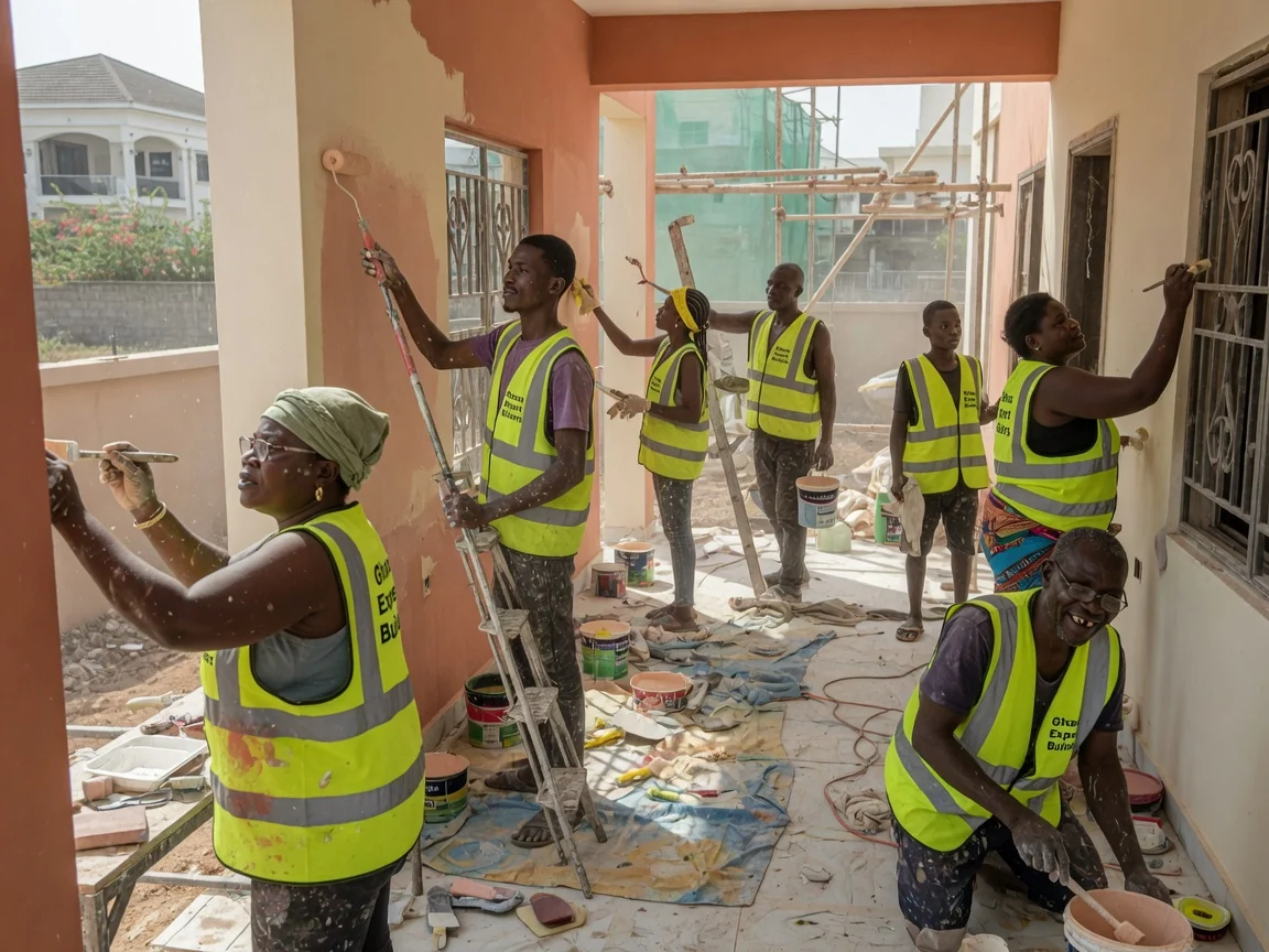 Luxury residential construction in Accra — luxury residence completed build handover cantonments accra ghanaexpertbuilders, Accra Ghana