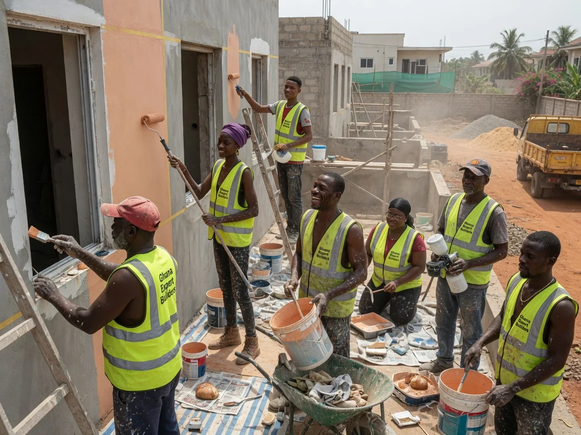 Signature estate construction in Accra — signature estate build foundation to finish progress east legon accra ghanaexpertbuilders, Accra Ghana