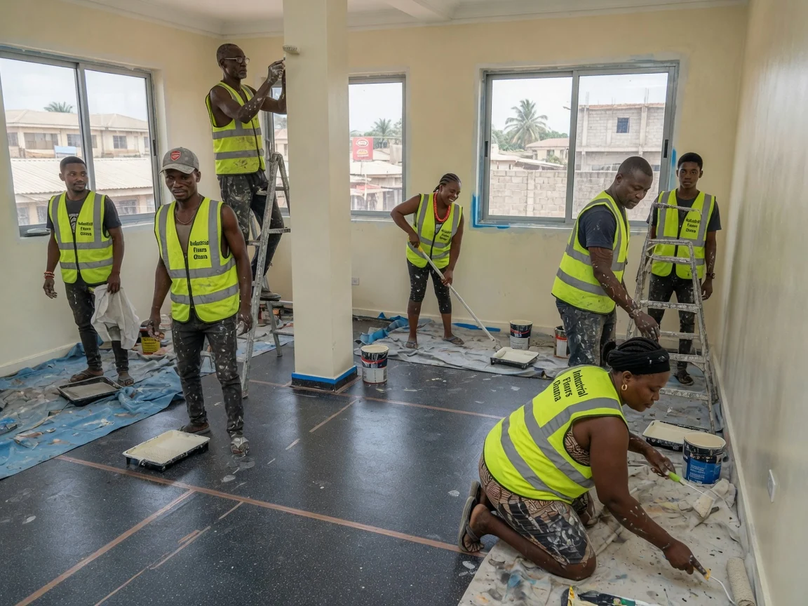 Anti-static ESD flooring in Tema, Ghana — esd resistance test megohmmeter ohms industrialfloorsghana, Accra Ghana