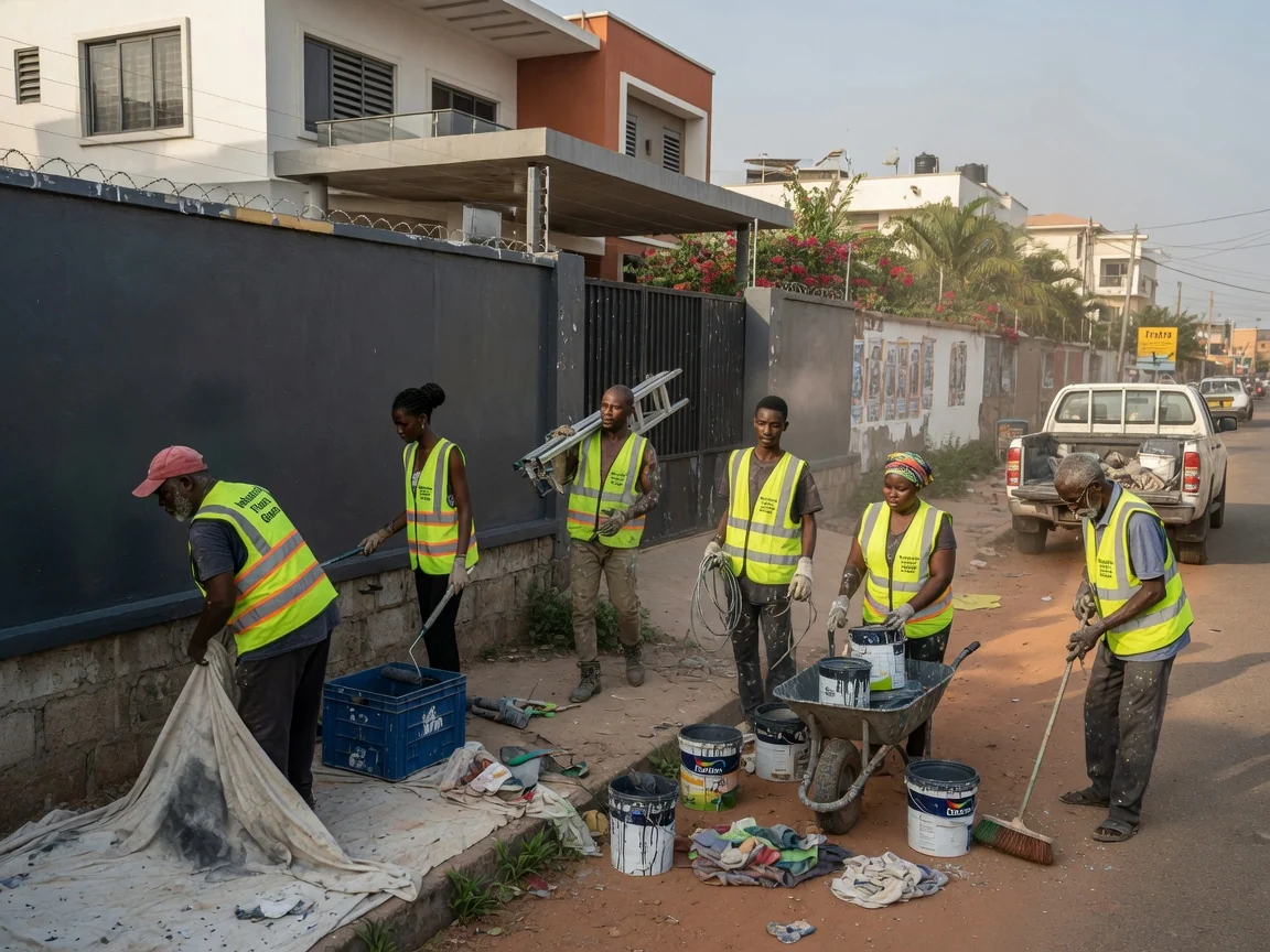 Loading dock surfaces in Tema, Ghana — exterior dock apron broadcast finish accra industrialfloorsghana, Accra Ghana
