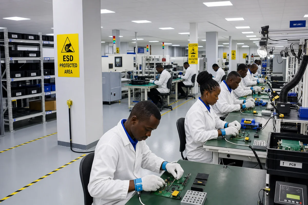 Anti-static ESD flooring in Tema, Ghana — service anti static flooring electronics manufacturing accra, Accra Ghana