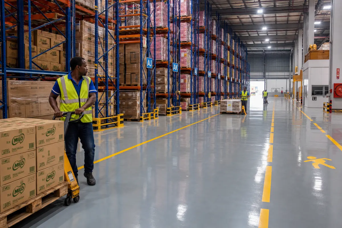 Warehouse flooring in Tema, Ghana — service warehouse floors fmcg distribution tema, Accra Ghana