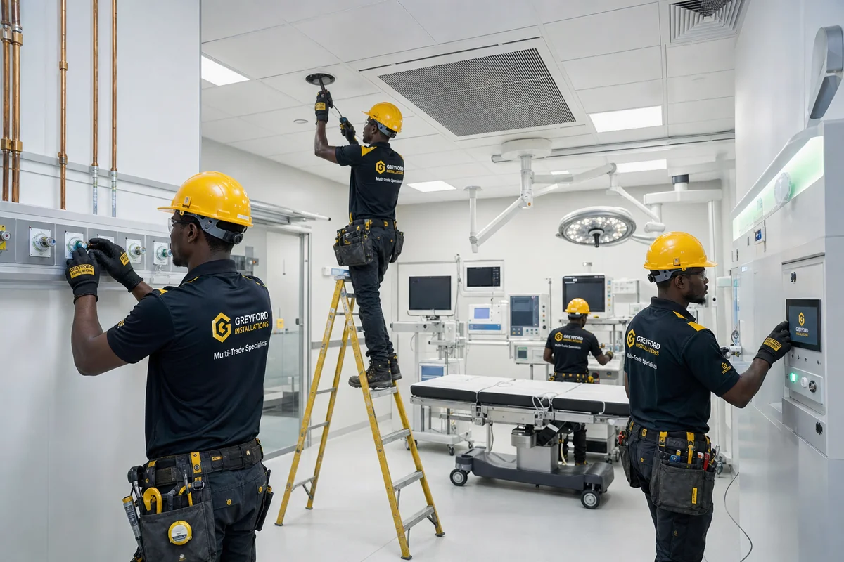 Healthcare and hospital fit-out installation in Accra