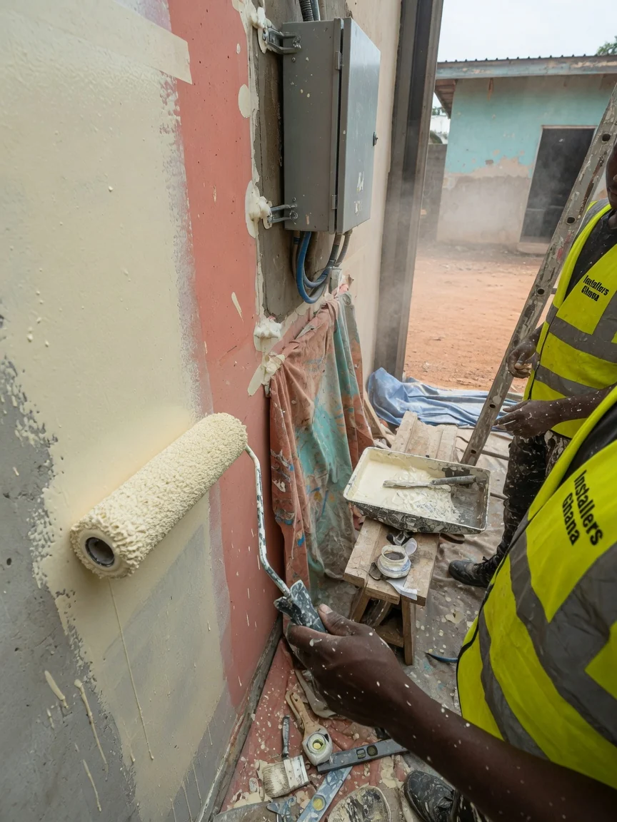 Installers Ghana installing and commissioning specialist equipment in Tema — equipment mep services connection coordination detail installersghana, Accra Ghana