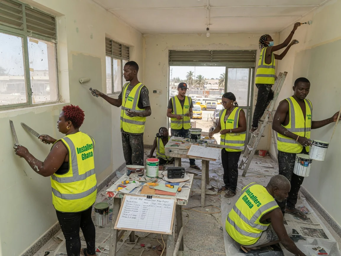 Fit-out Bill of Quantities measured against an interior scope in Accra — installers ghana fit out bill of quantities boq scope measurement ridge accra installersghana, Accra Ghana
