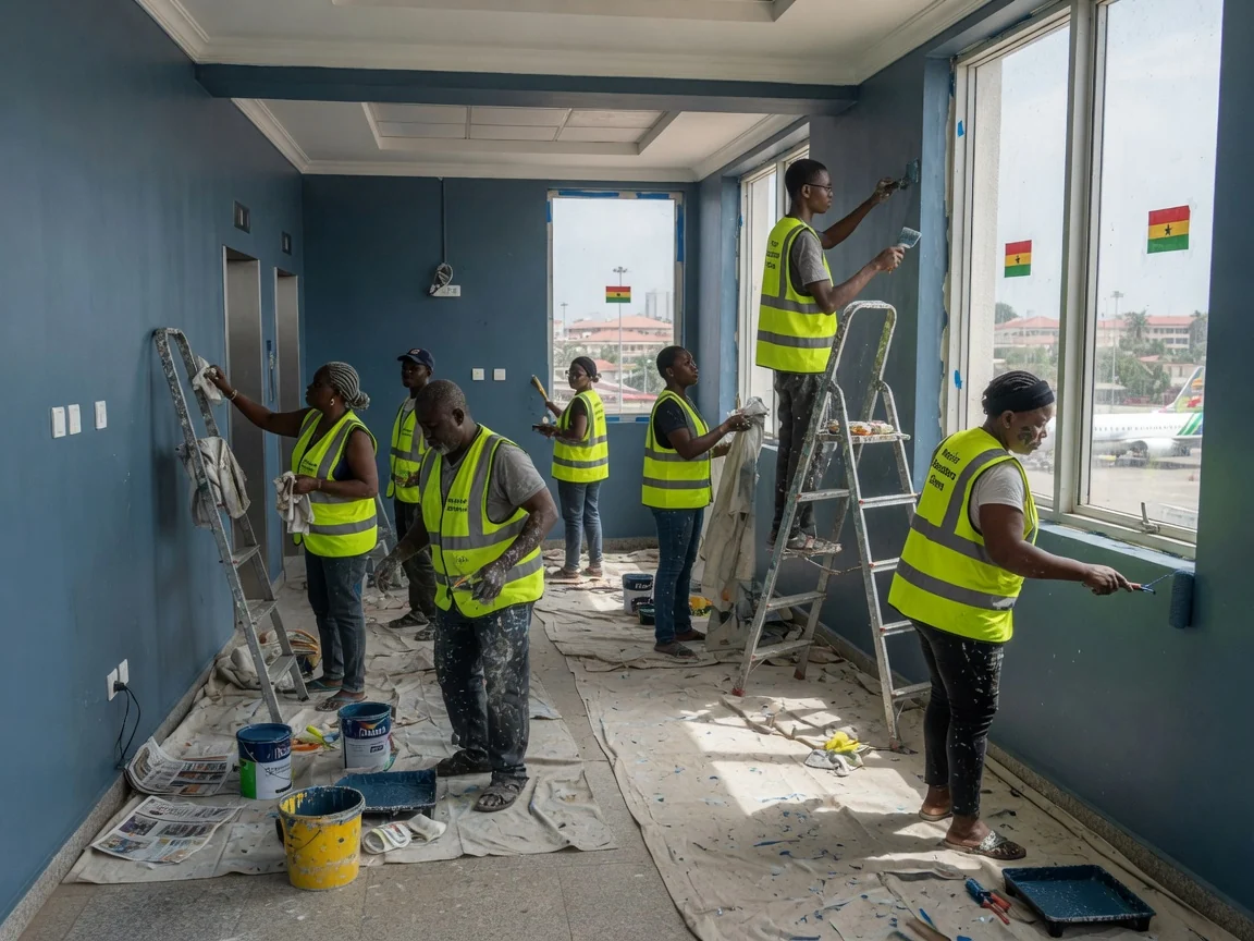 Executive corporate floor fit-out in Accra — executive corporate floor boardroom fitout airport city accra interiordecoratorsghana, Accra Ghana