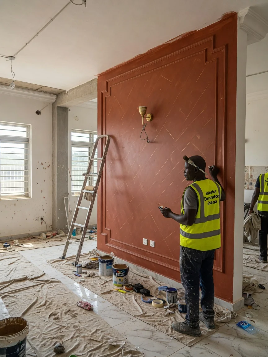 Luxury interior design and fit-out in Accra — executive office fit out reception joinery airport city accra interiordecoratorsghana, Accra Ghana