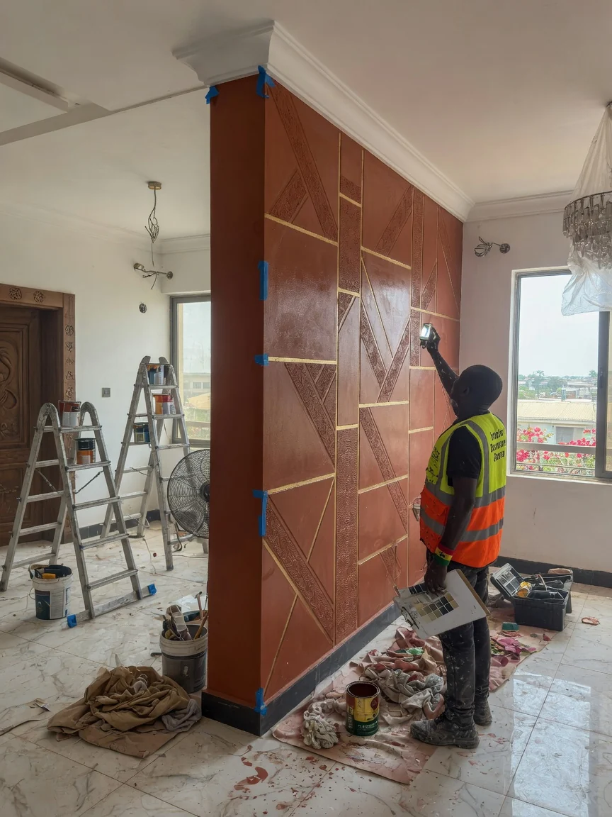 Presidential suite interior fit-out in Accra — presidential suite living room fit out accra interiordecoratorsghana, Accra Ghana