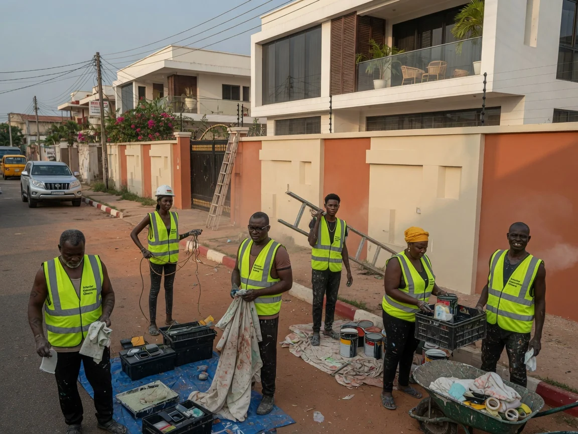 Complete luxury home interior in Accra — villa kitchen bespoke cabinetry soft furnishing airport residential interiordecoratorsghana, Accra Ghana