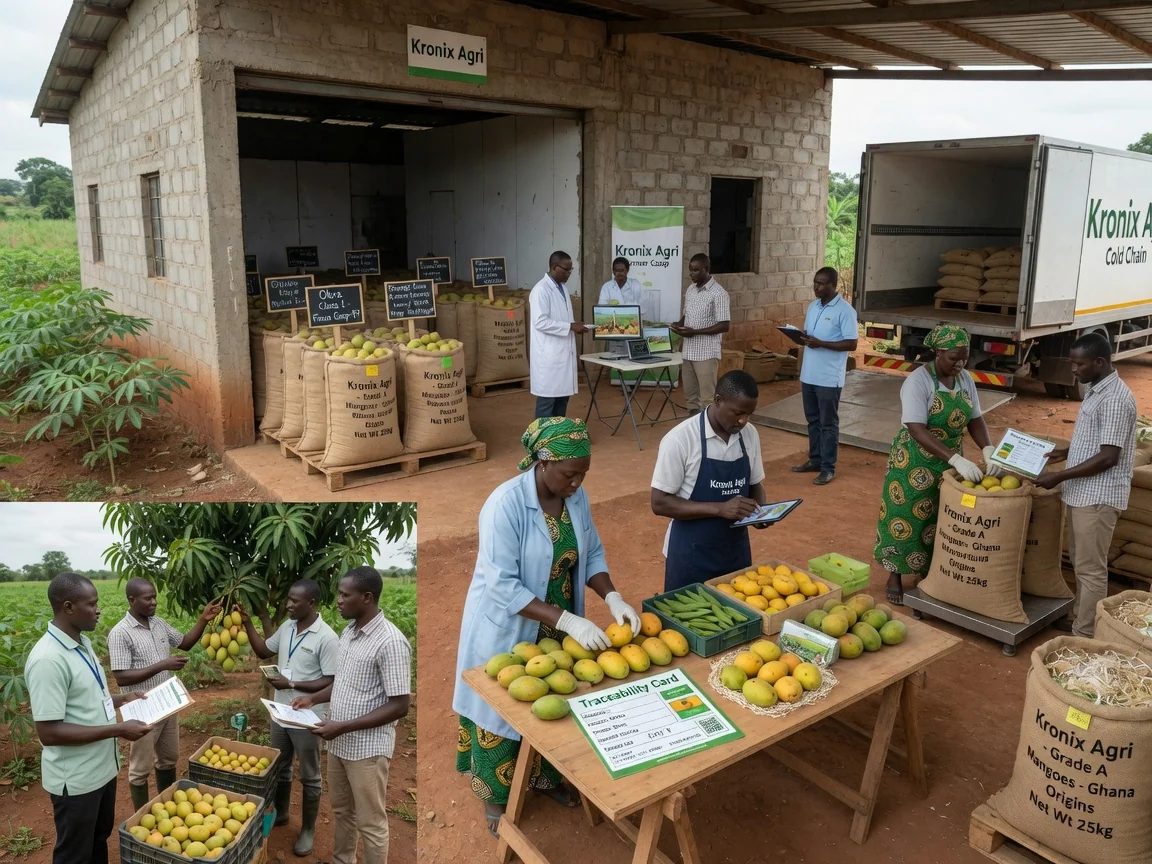 Agronomy advisory across the Ghana–Togo corridor — kronix agri cooperative sourcing pre harvest readiness branded togo kronixagri, Accra Ghana