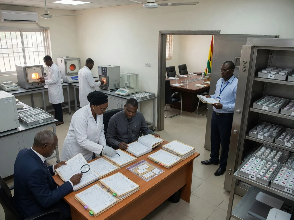 Gold export documentation and compliance from Ghana — kronix metals chain of custody export records audit file branded accra kronixmetals, Accra Ghana