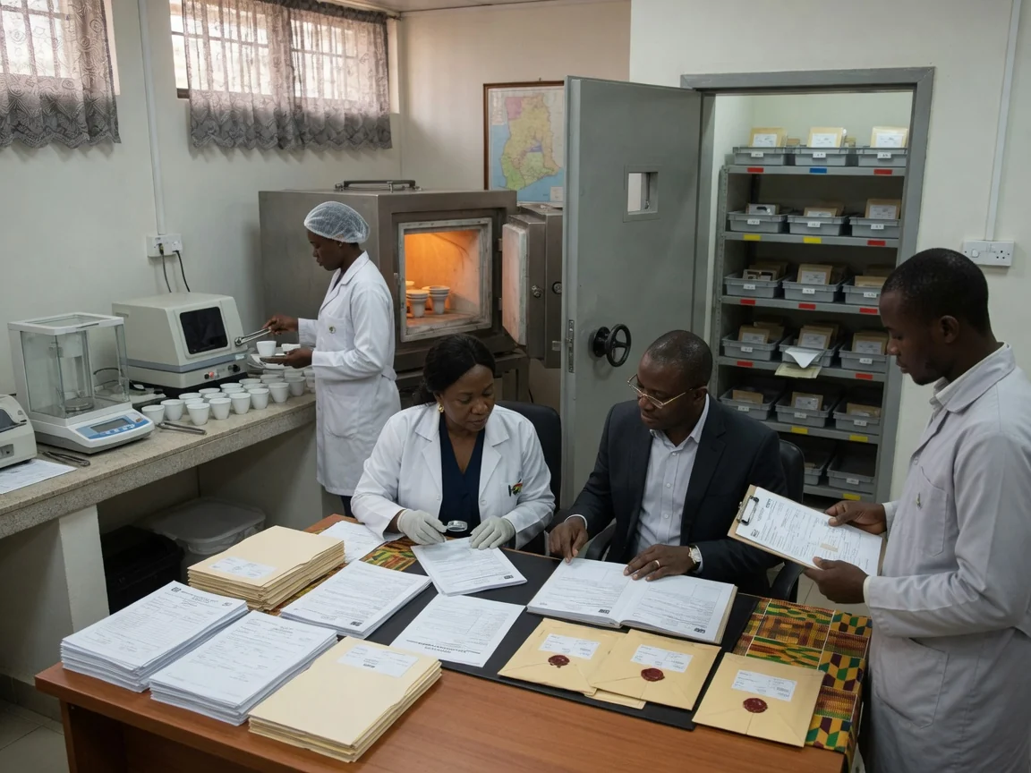 International gold trade facilitation from Ghana — kronix metals export compliance documentation desk customs papers branded accra kronixmetals, Accra Ghana