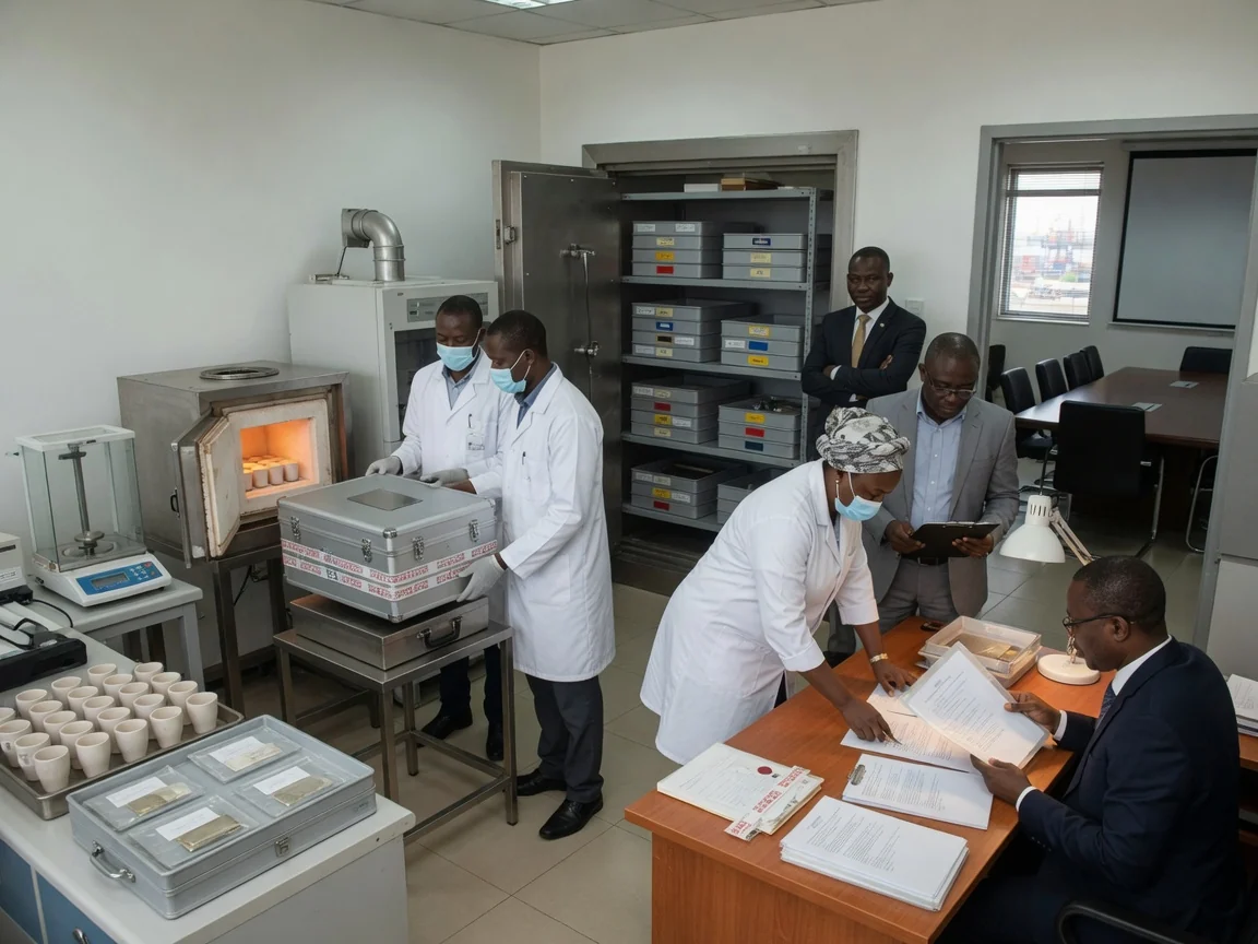 Institutional gold trade facilitation from Ghana — kronix metals secure precious metals handover sealed consignment branded tema kronixmetals, Accra Ghana