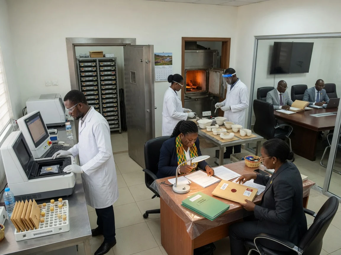 Precious-metals assaying and quality verification in Ghana — kronix metals xrf analysis parcel registration certificate issuance branded accra kronixmetals, Accra Ghana