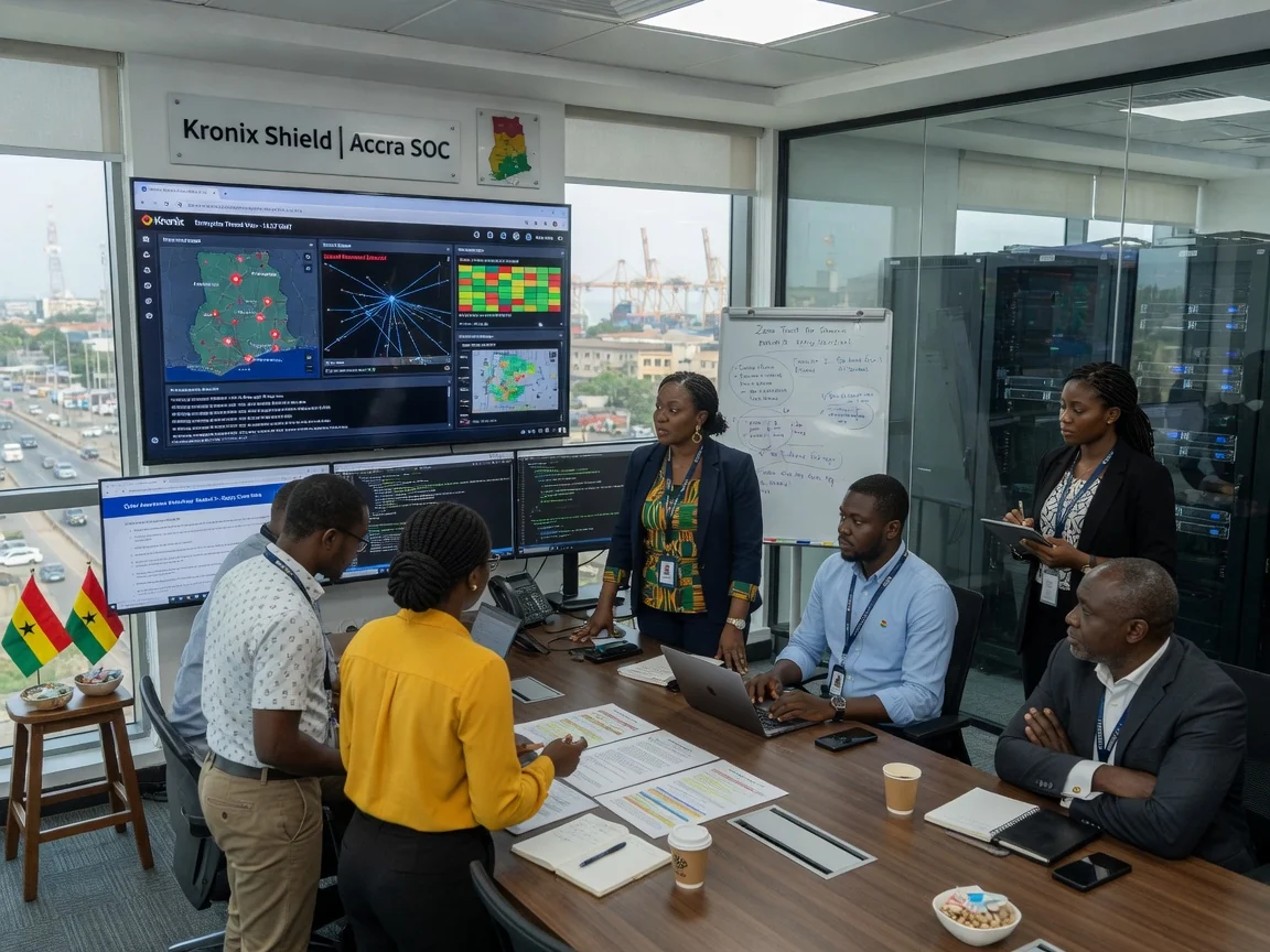 Institutional security awareness training in Ghana — kronix shield cyber awareness workshop enterprise branded accra kronixshield, Accra Ghana