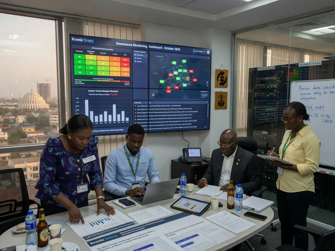 Managed monitoring and detection in Ghana — kronix shield governance monitoring report briefing branded accra kronixshield, Accra Ghana