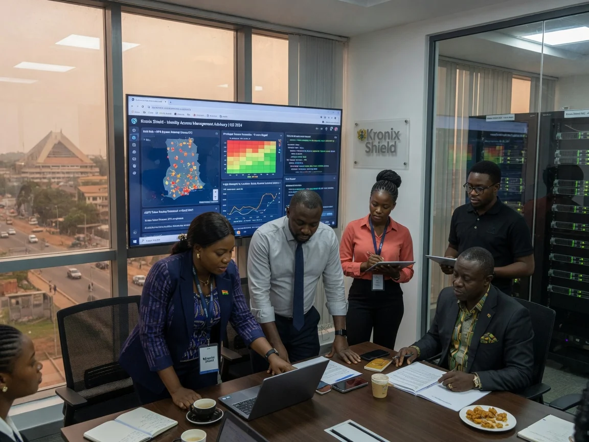 Conseil institutionnel identité & accès au Ghana — kronix shield identity access management advisory branded accra kronixshield, Accra Ghana