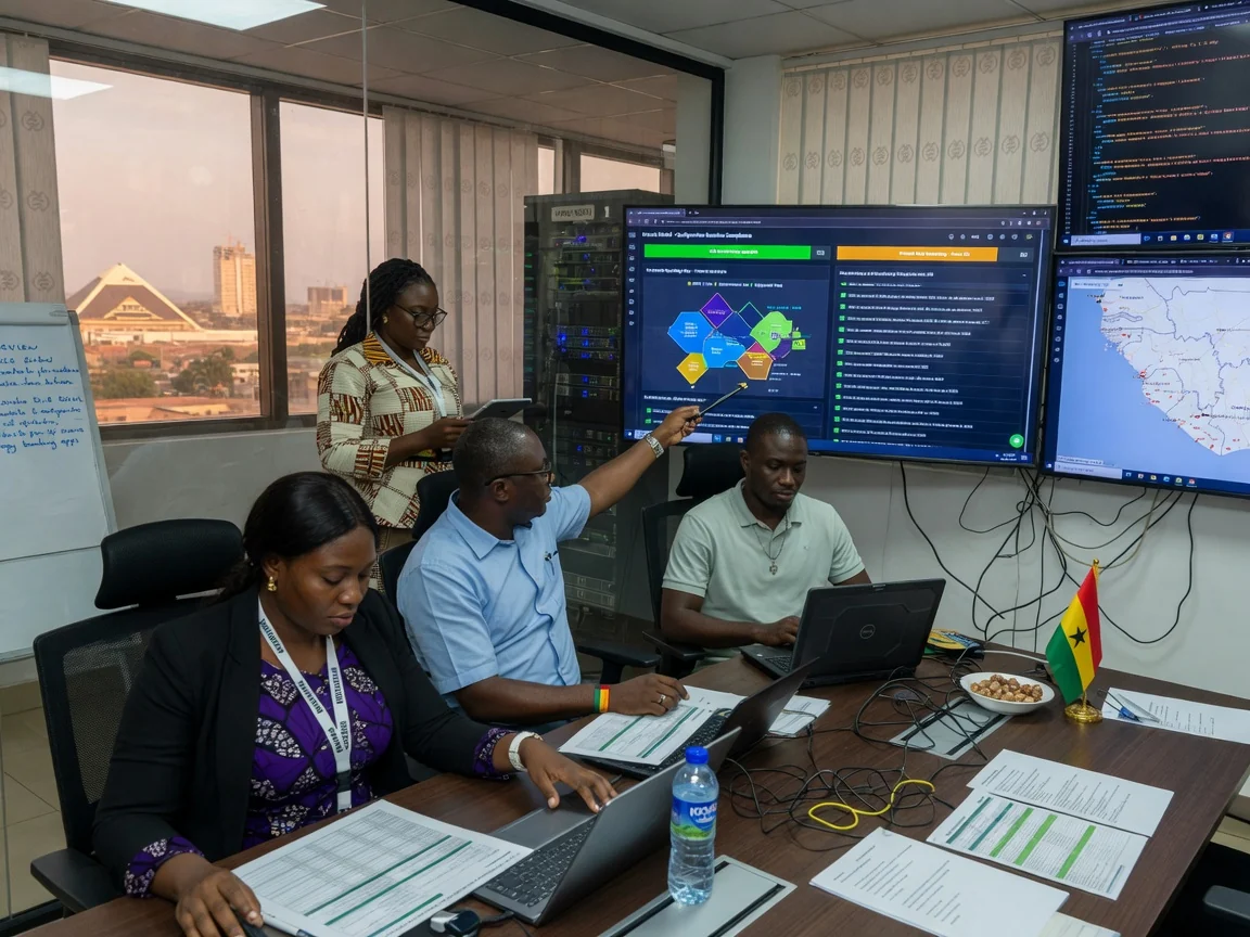 Renforcement des infrastructures institutionnelles au Ghana — kronix shield infrastructure hardening configuration baseline review branded accra kronixshield, Accra Ghana