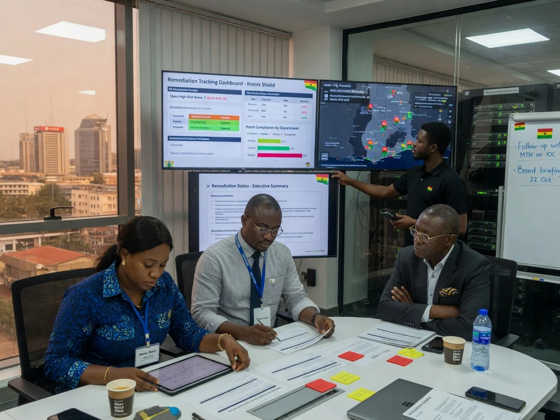 Institutional vulnerability management in Ghana — kronix shield remediation tracking governance review branded accra kronixshield, Accra Ghana