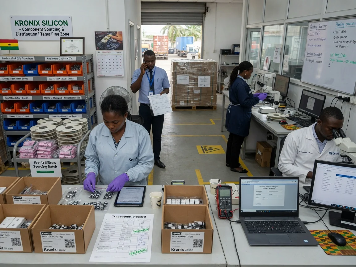 Inventory and bonded-stocking programmes, Accra Ghana — kronix silicon call off fulfilment packing traceability record branded tema kronixsilicon, Accra Ghana