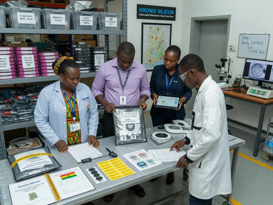 Electronic component traceability and chain-of-custody compliance documentation — kronix silicon compliance review delivery pack handover branded accra kronixsilicon, Accra Ghana