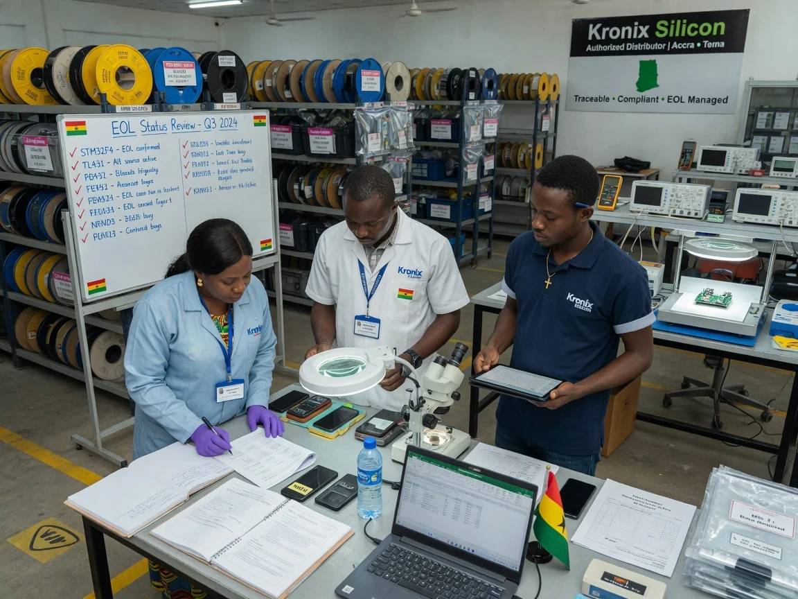 Electronic component obsolescence management and lifecycle planning — kronix silicon component lifecycle audit eol status review branded accra kronixsilicon, Accra Ghana