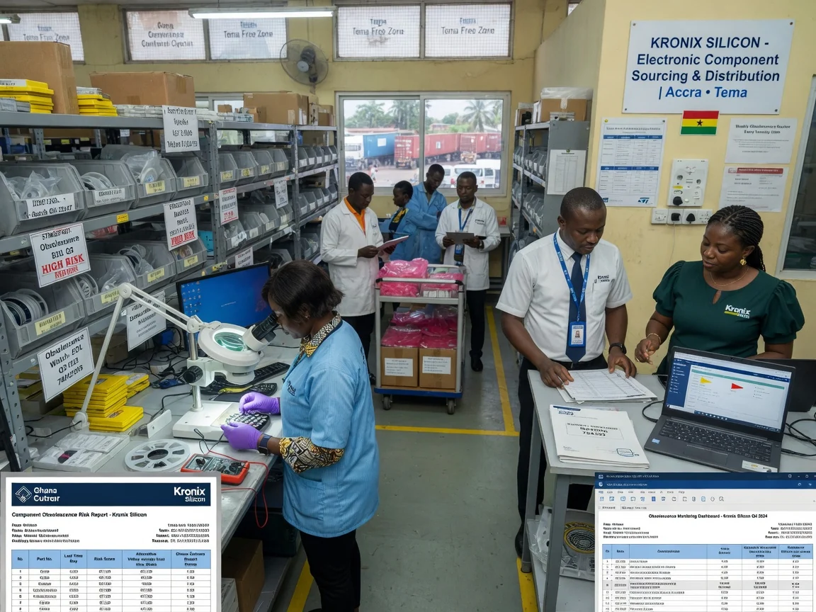 Electronic component obsolescence management and lifecycle planning — kronix silicon obsolescence risk monitoring reporting branded accra kronixsilicon, Accra Ghana