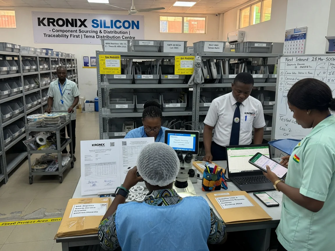 Component quality assurance and testing coordination, Tema Ghana — kronix silicon parametric test report traceability documentation branded tema kronixsilicon, Accra Ghana