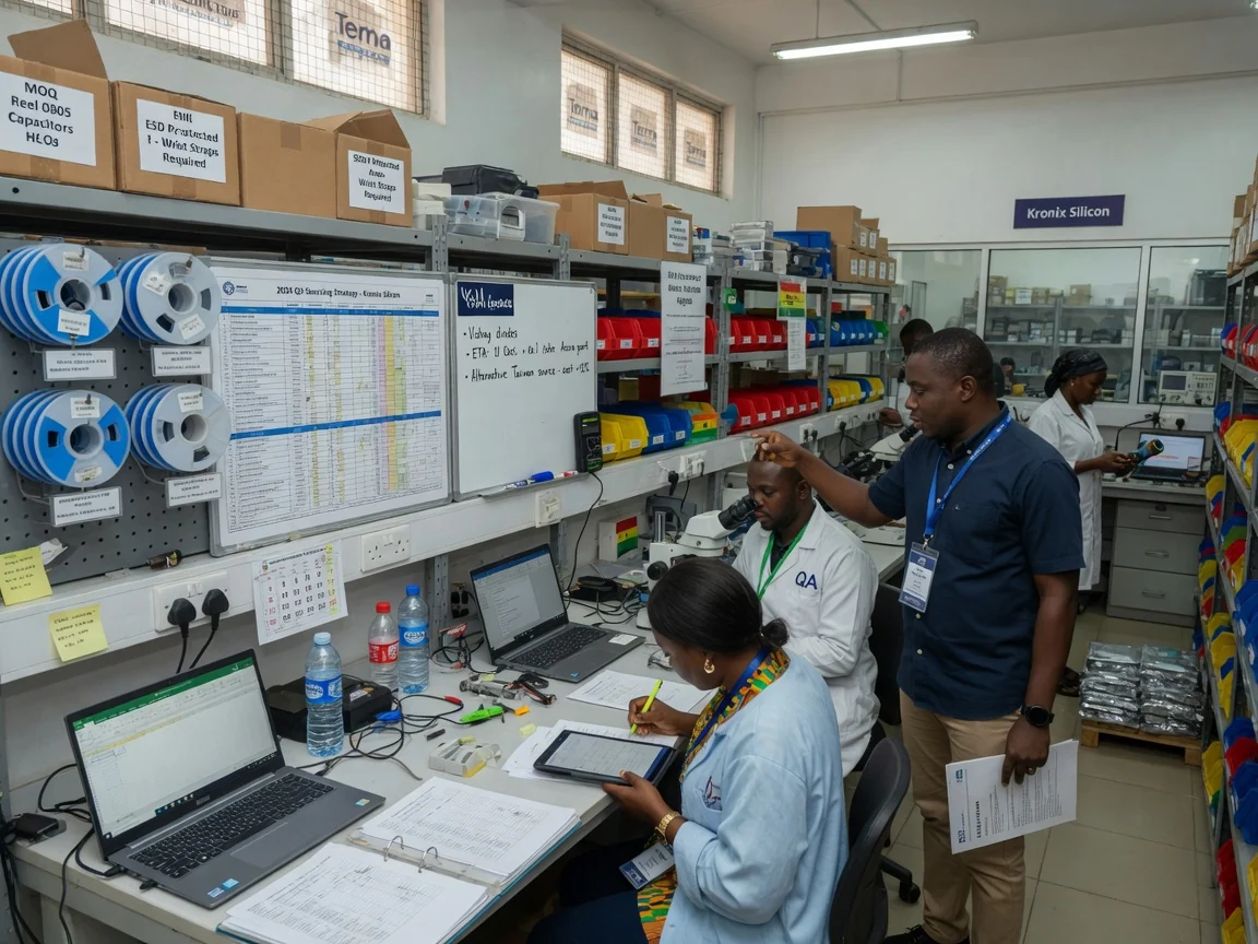 Technical sourcing advisory across the Ghana-Togo corridor — kronix silicon sourcing strategy documentation specialist branded accra kronixsilicon, Accra Ghana