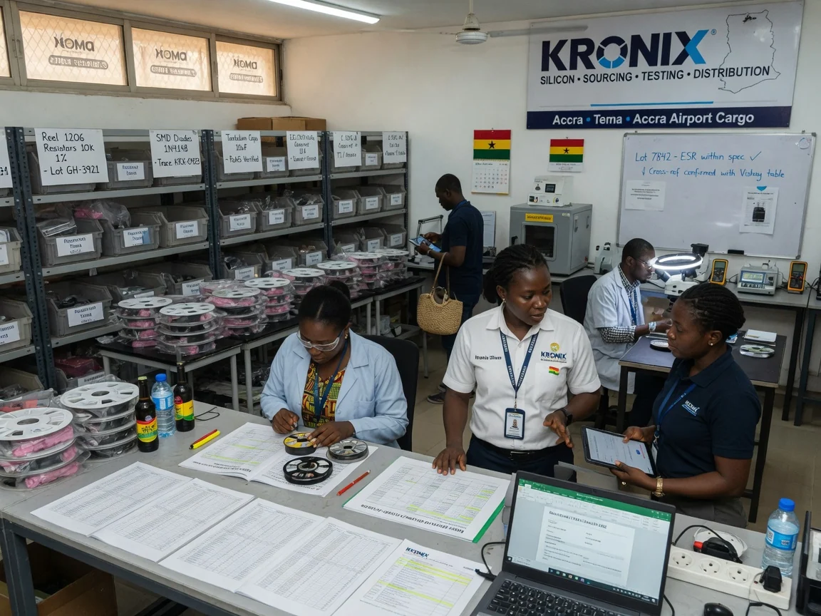 Technical sourcing advisory across the Ghana-Togo corridor — kronix silicon technical advisory datasheet cross reference review branded accra kronixsilicon, Accra Ghana