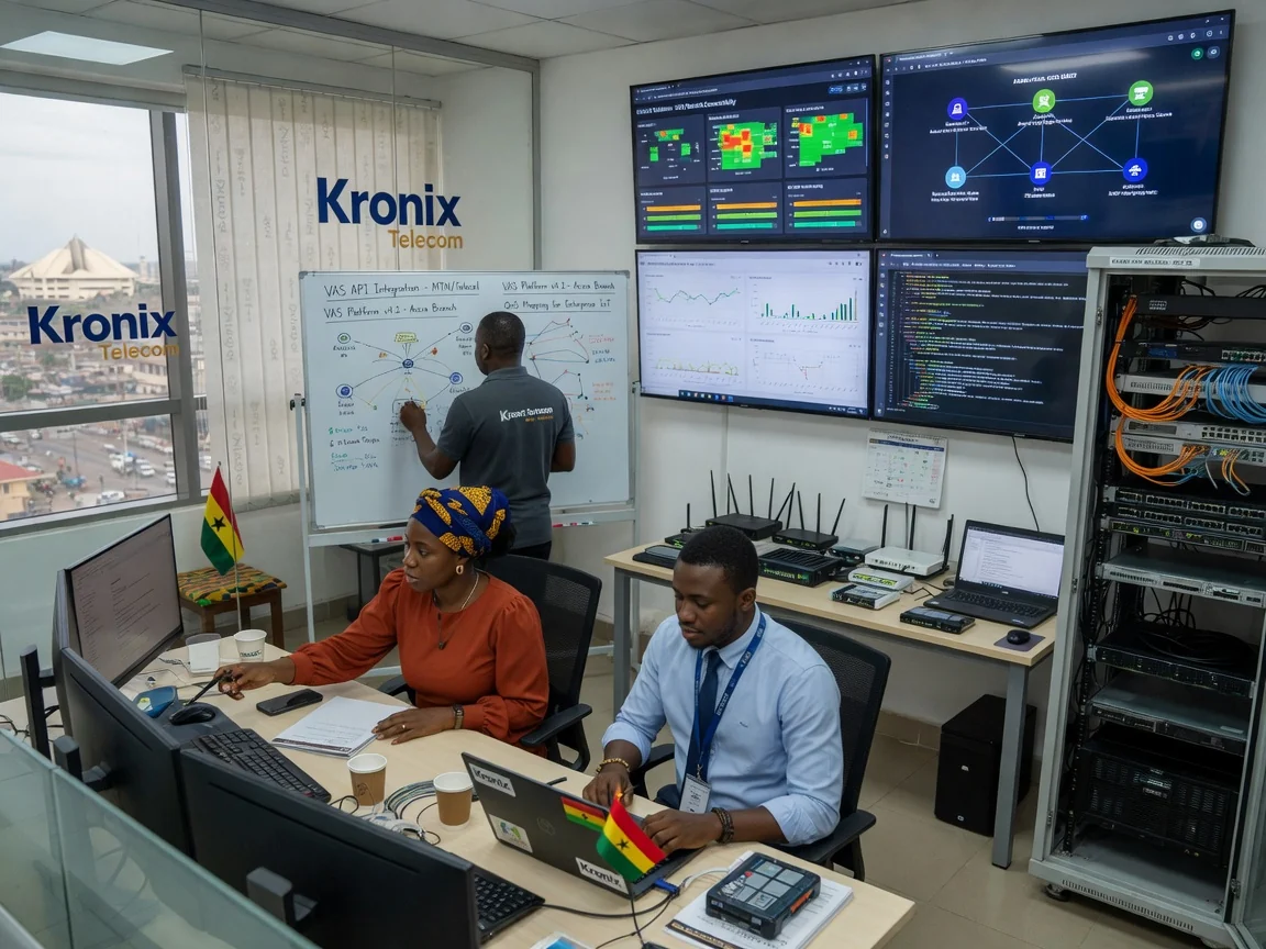 Managed connectivity and support in Ghana — kronix telecom branch network managed support branded accra kronixtelecom, Accra Ghana