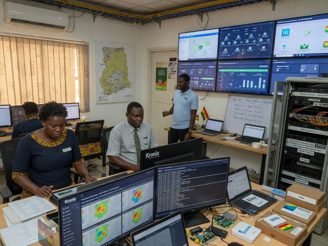 Messagerie SMS et USSD d'entreprise au Ghana — kronix telecom enterprise messaging network operations centre branded accra kronixtelecom, Accra Ghana