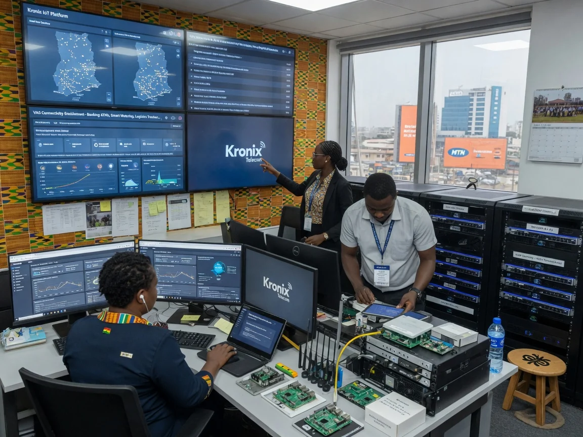 Activation IoT et M2M au Ghana — kronix telecom iot m2m network operations centre branded accra kronixtelecom, Accra Ghana