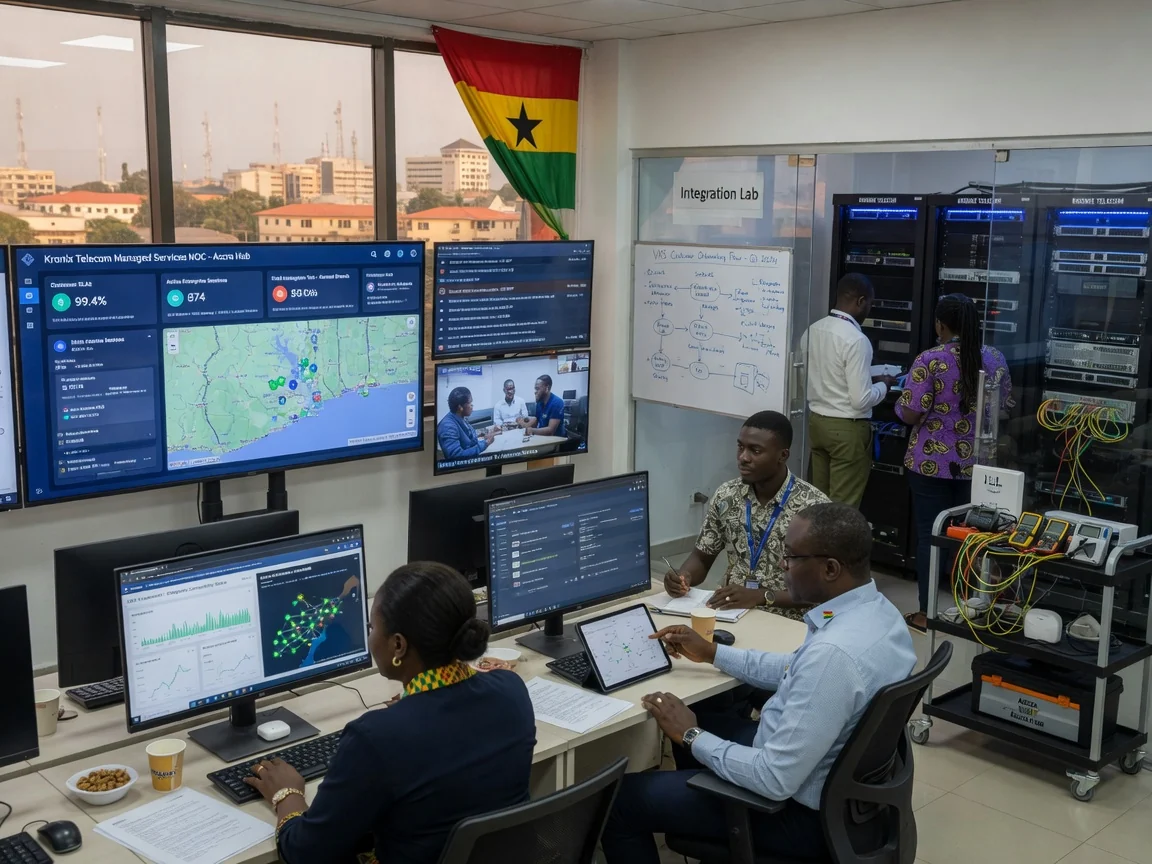 Managed connectivity and support in Ghana — kronix telecom managed connectivity network operations centre branded accra kronixtelecom, Accra Ghana