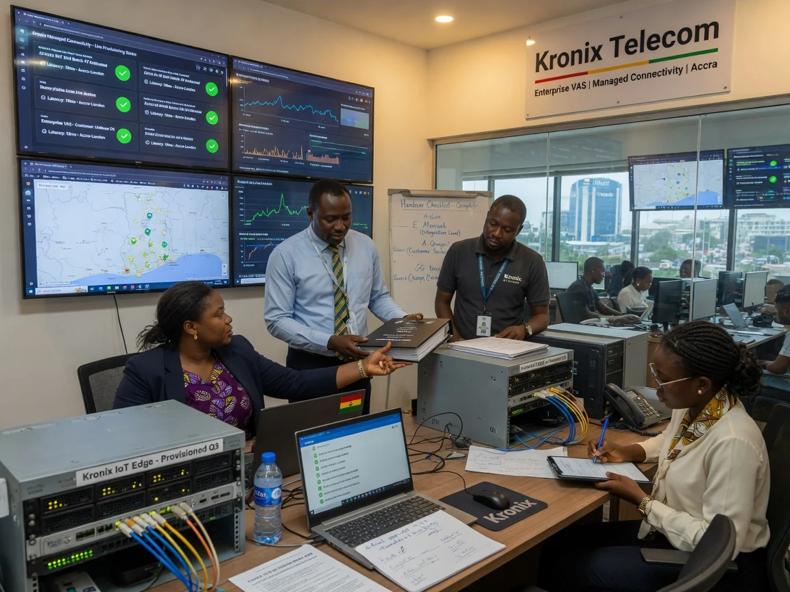 Enterprise connectivity programme in Accra, Ghana — kronix telecom managed connectivity provisioning handover branded accra kronixtelecom, Accra Ghana