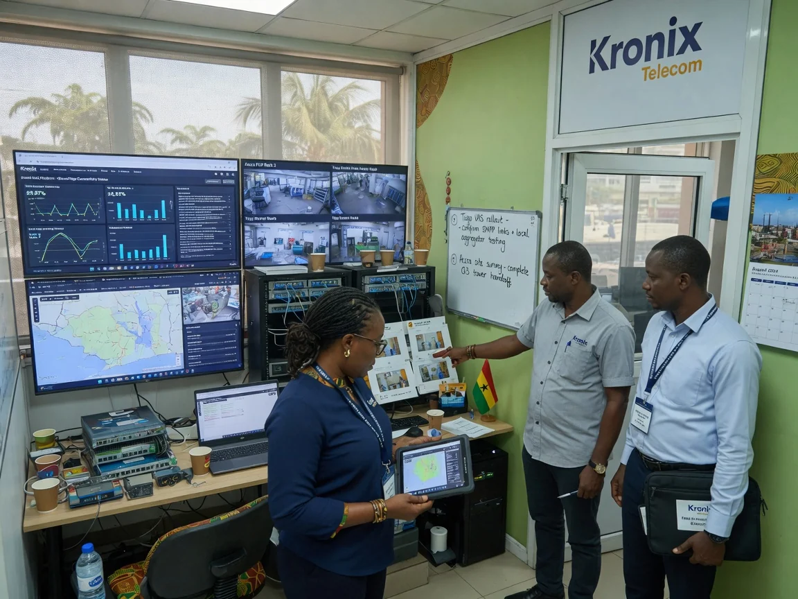 Enterprise connectivity programme in Accra, Ghana — kronix telecom site corridor survey engineers ghana togo branded accra kronixtelecom, Accra Ghana