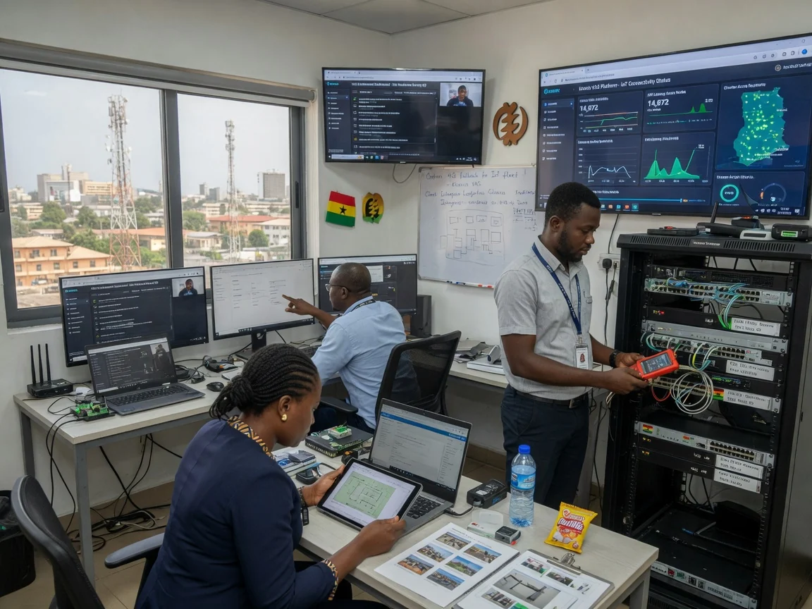 Telecom infrastructure services in Ghana — kronix telecom site readiness survey engineers branded accra kronixtelecom, Accra Ghana
