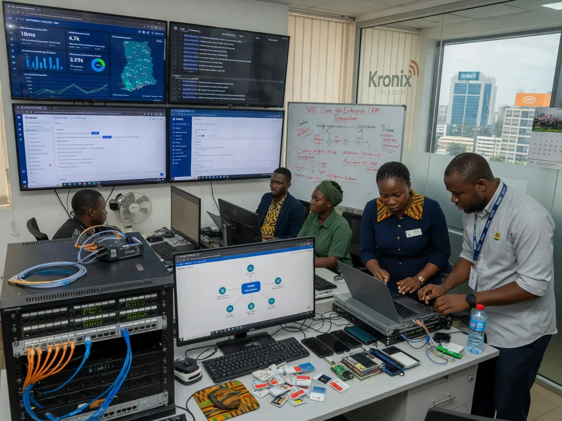 Enterprise connectivity and VAS in Ghana — kronix telecom vas platform systems integration engineers branded accra kronixtelecom, Accra Ghana