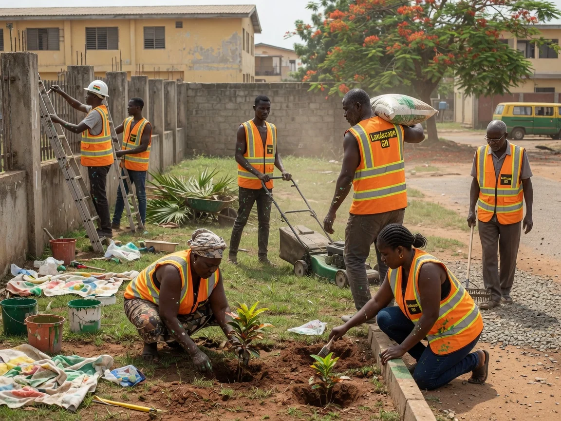 Grounds maintenance and landscaping cost guide for Ghana — landscape gh grounds maintenance itemised quote site visit cost guide accra landscapegh, Accra Ghana
