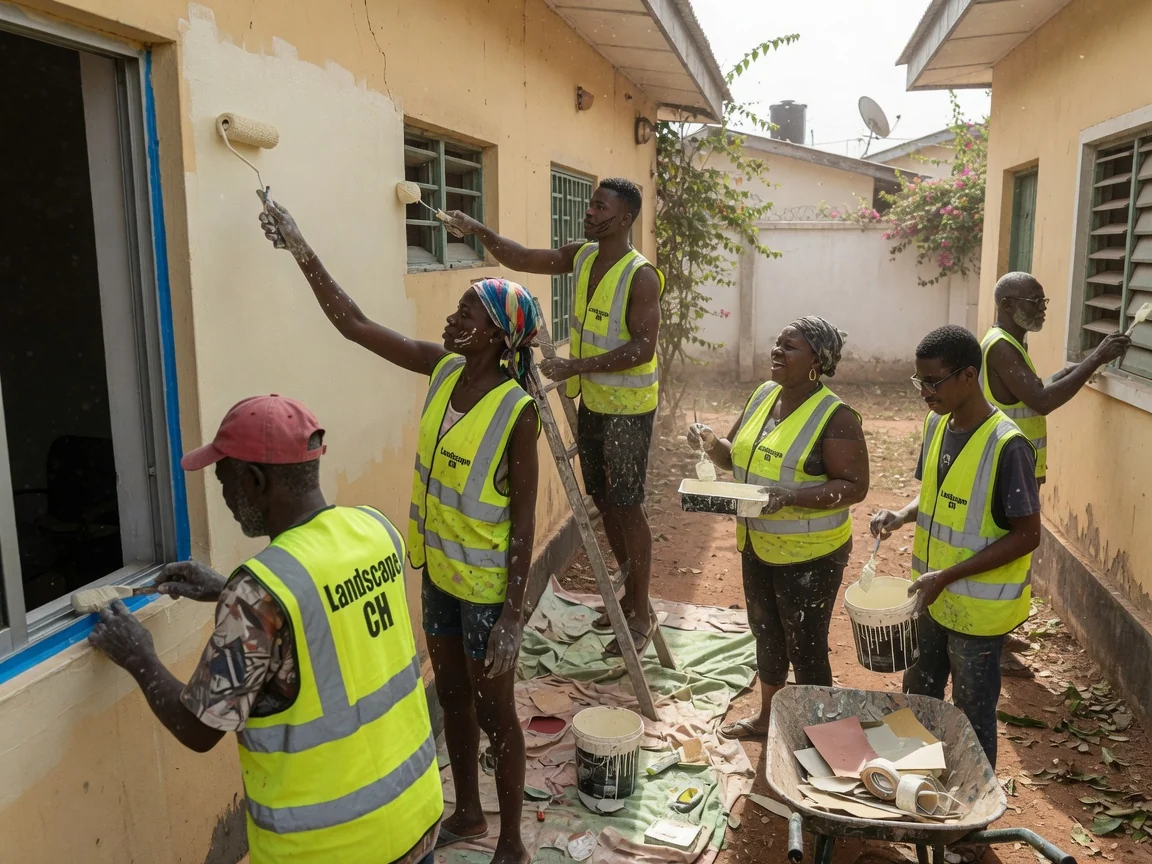 Entretien paysager à long terme et établissement au Ghana — landscape gh mature established estate grounds ten year cantonments accra landscapegh, Accra Ghana