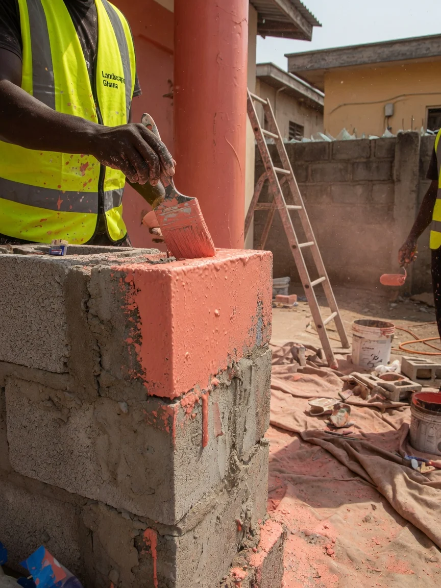 Hardscape construction in Accra — hardscape construction retaining wall drainage groundwork detail accra landscapersghana, Accra Ghana
