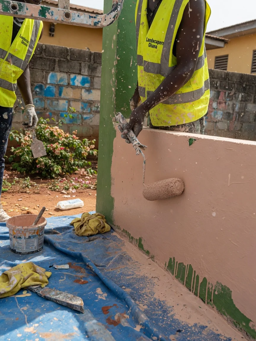 Seasonal garden care in Accra — rainy season garden drainage weed control detail cantonments accra landscapersghana, Accra Ghana