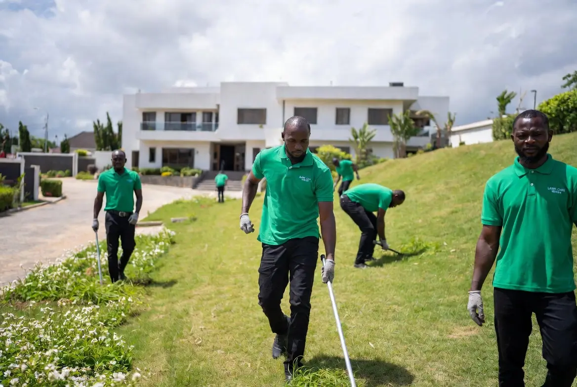 Premium private residential grounds in East Legon maintained by Lawn Care Ghana