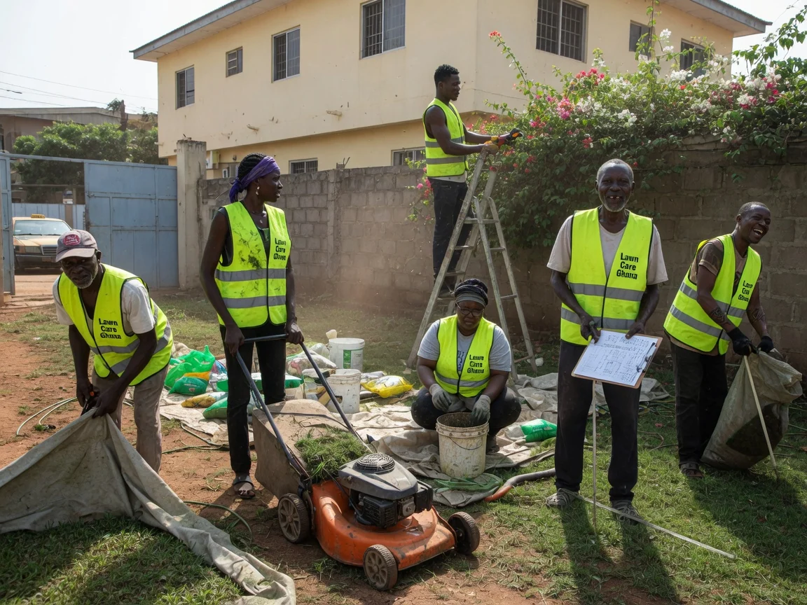 Monthly lawn care plans in Accra — carpet grass lawn kept consistent on monthly plan cantonments accra lawncareghana, Accra Ghana