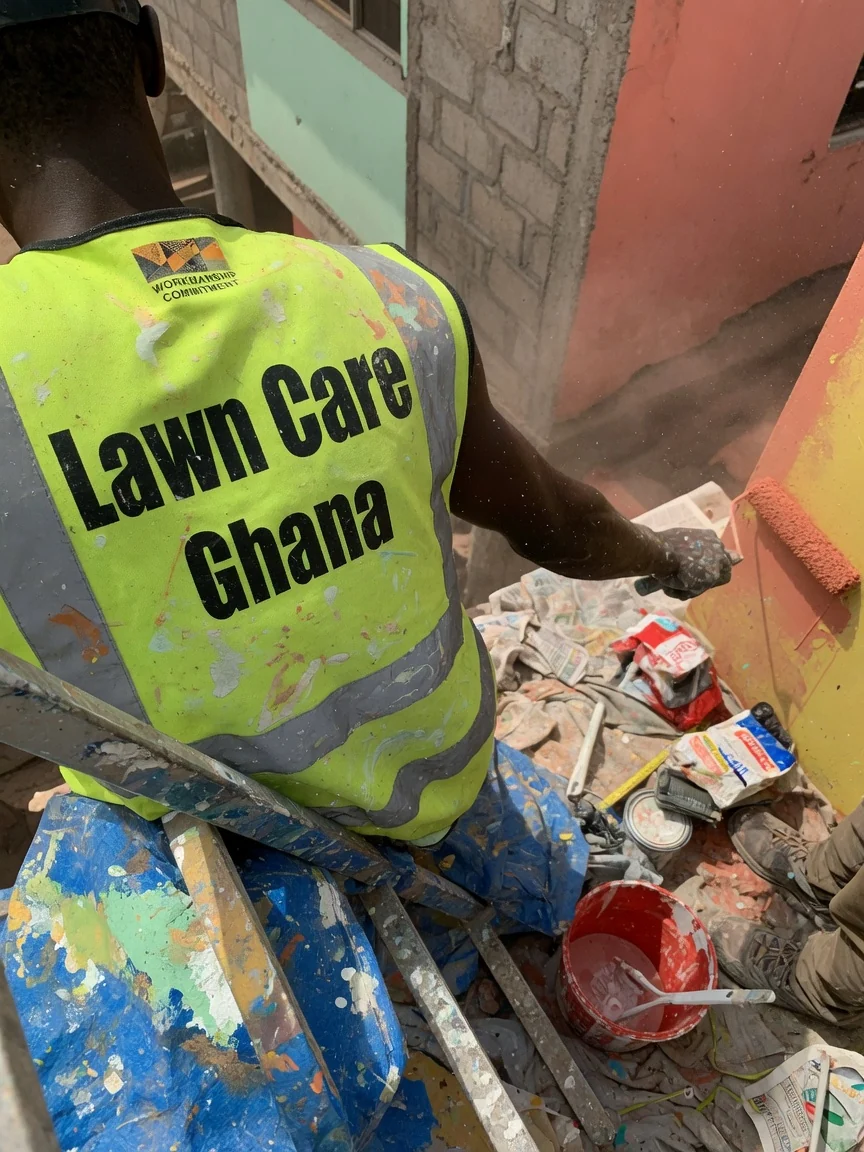 Long-term reliable lawn care backed by a workmanship commitment in Accra — decade warranty lawn workmanship edge detail cantonments accra lawncareghana, Accra Ghana