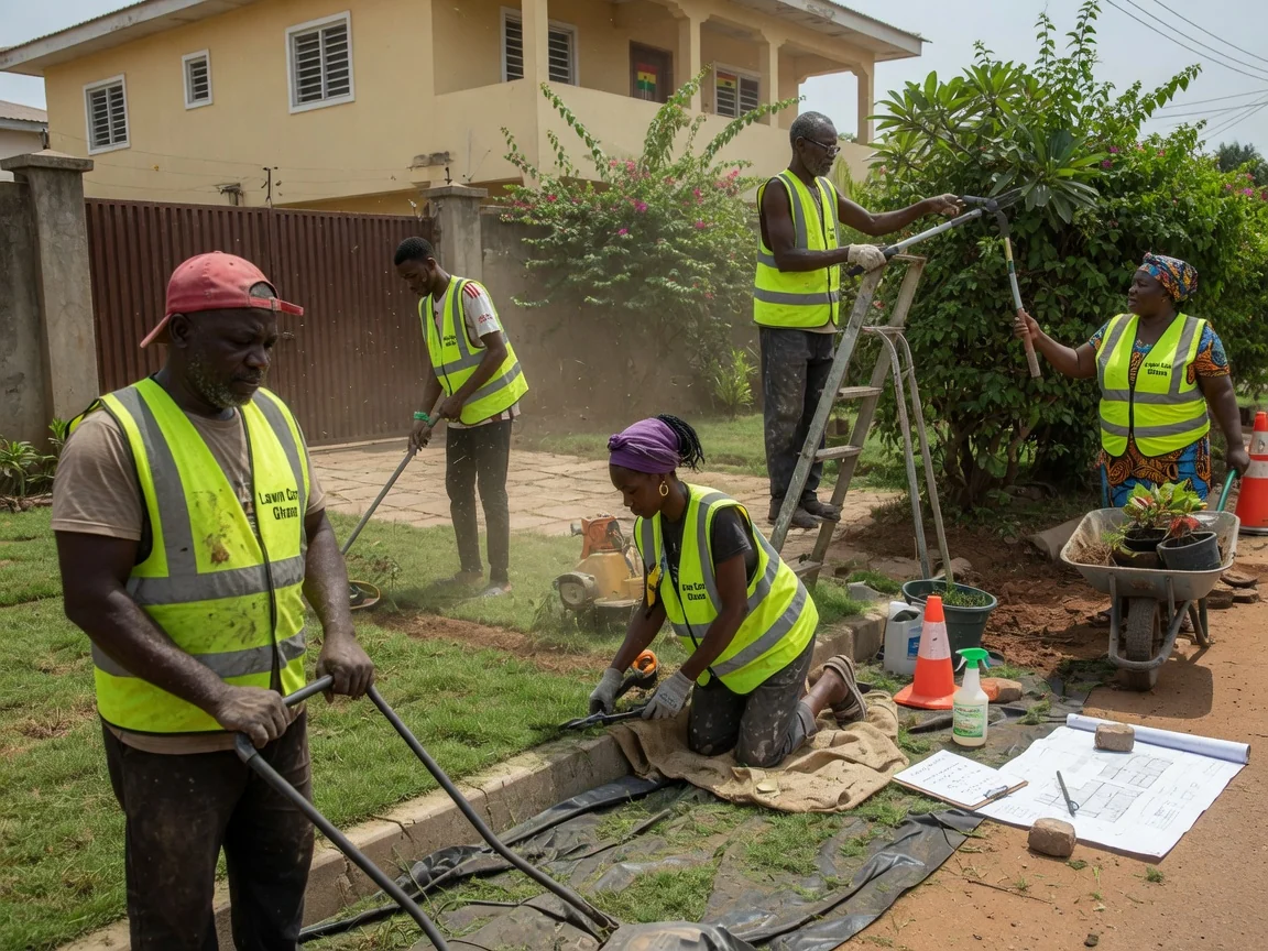Monthly lawn care plans in Accra — monthly plan mowing edging kept calendar airport residential accra lawncareghana, Accra Ghana